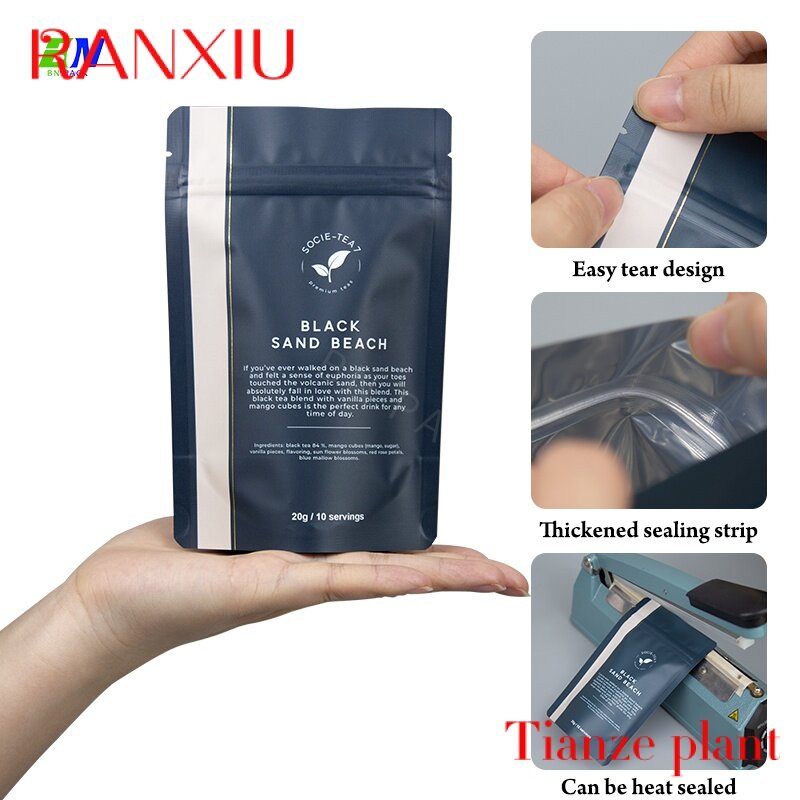 Sacchetti personalizzati soffietto laterale sacchetto di caffè a prova di umidità sacchetto stand up sacchetti di imballaggio del tè