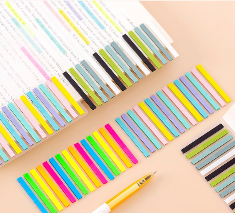1pc Transparent Lesen Hilfe Highlight Aufkleber Fluoreszierende Index Tabs Flags Sticky Note Student Schreibwaren Schule Bürobedarf
