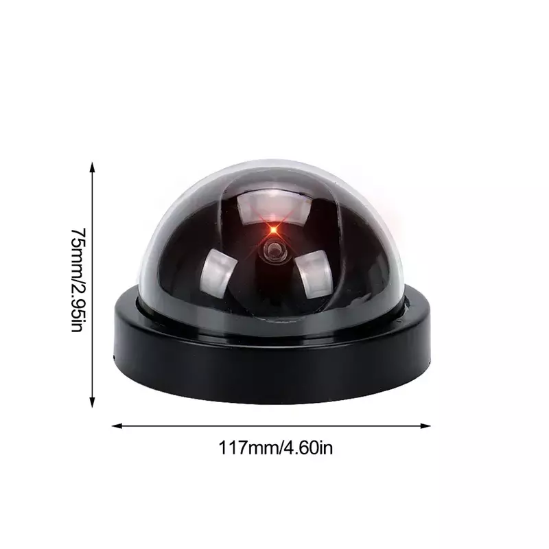 Dummy Fake Security CCTV Dome Camera with Flashing Red LED Light Security for Outdoor Home Security Warning Home Surveillance