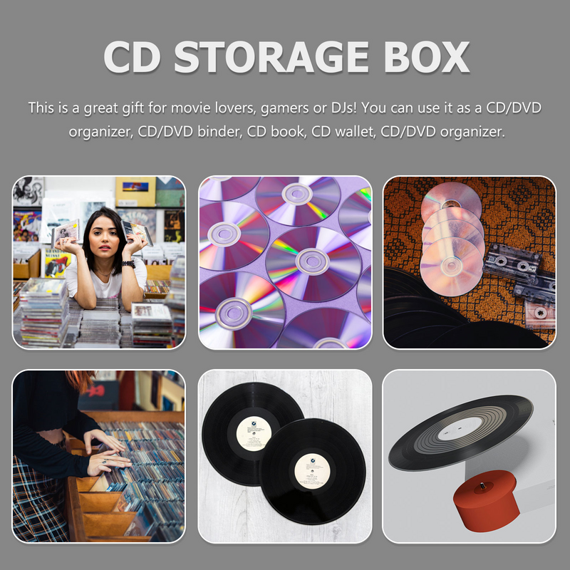Funda portátil para CD, 3 piezas, soporte para disco, 40 discos