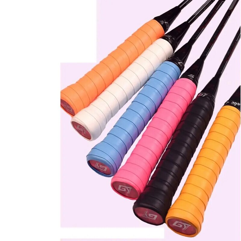 Cinta de agarre de PU para raqueta, banda antideslizante con absorción de impacto, 9 colores, gruesa, absorbe el sudor, raqueta de tenis