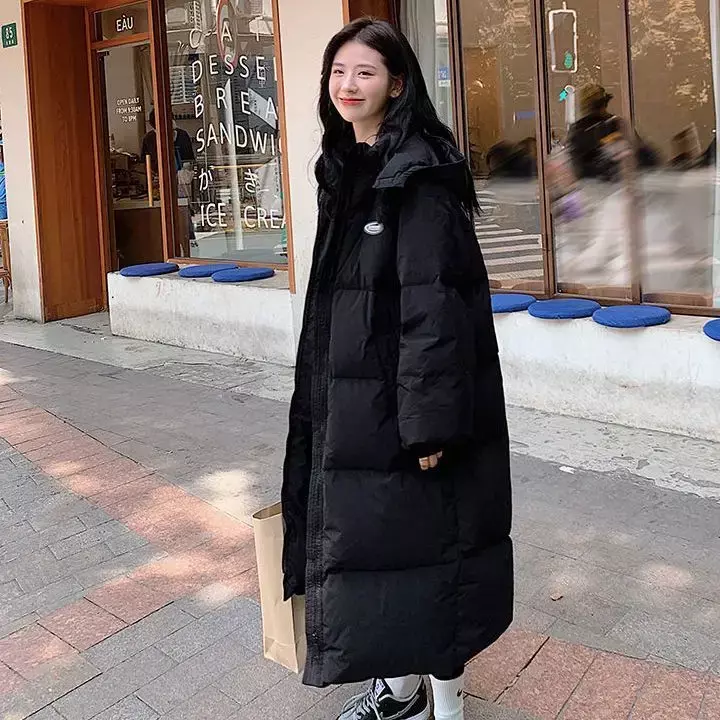 Petit manteau en coton au genou pour femme, style académique, coréen, hiver, nouveau, 2023