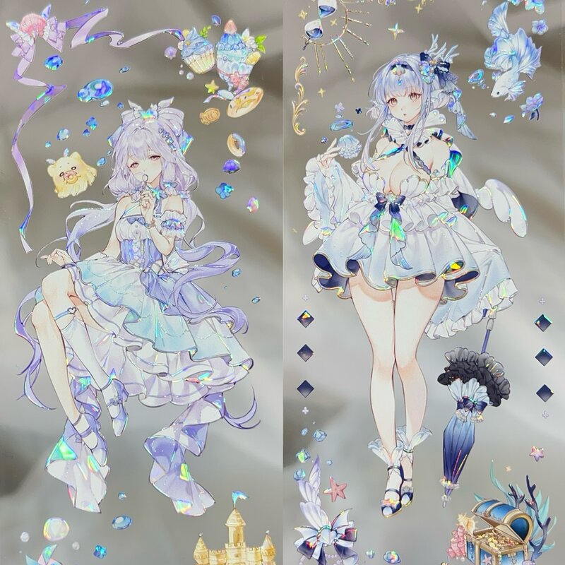 1 Loop Ocean Sea Fairy Girl Shiny PET Tape