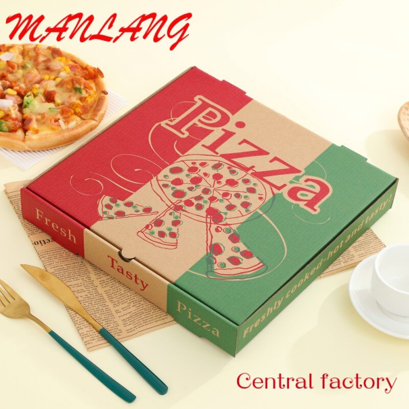 Emballage Personnalisé de Qualité Alimentaire, Boîte à Pizza, de Taille Ronde, pour Petites Entreprises