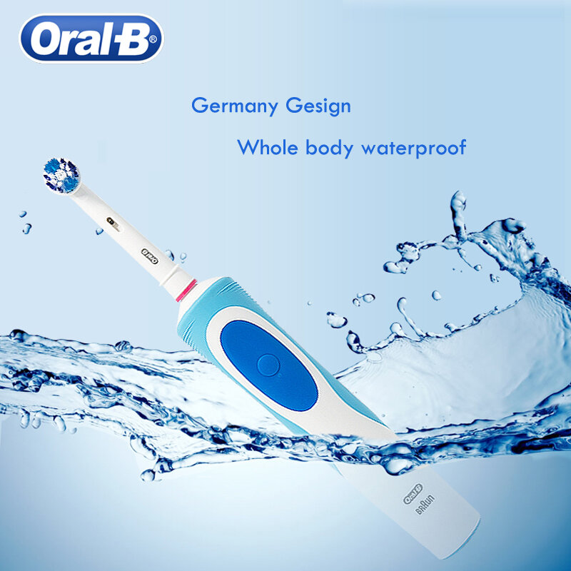 Oral B sikat gigi elektrik pembersih rotasi Oral 3D gigi putih vitalitas dewasa sikat gigi induktif pengisian + hadiah kepala sikat