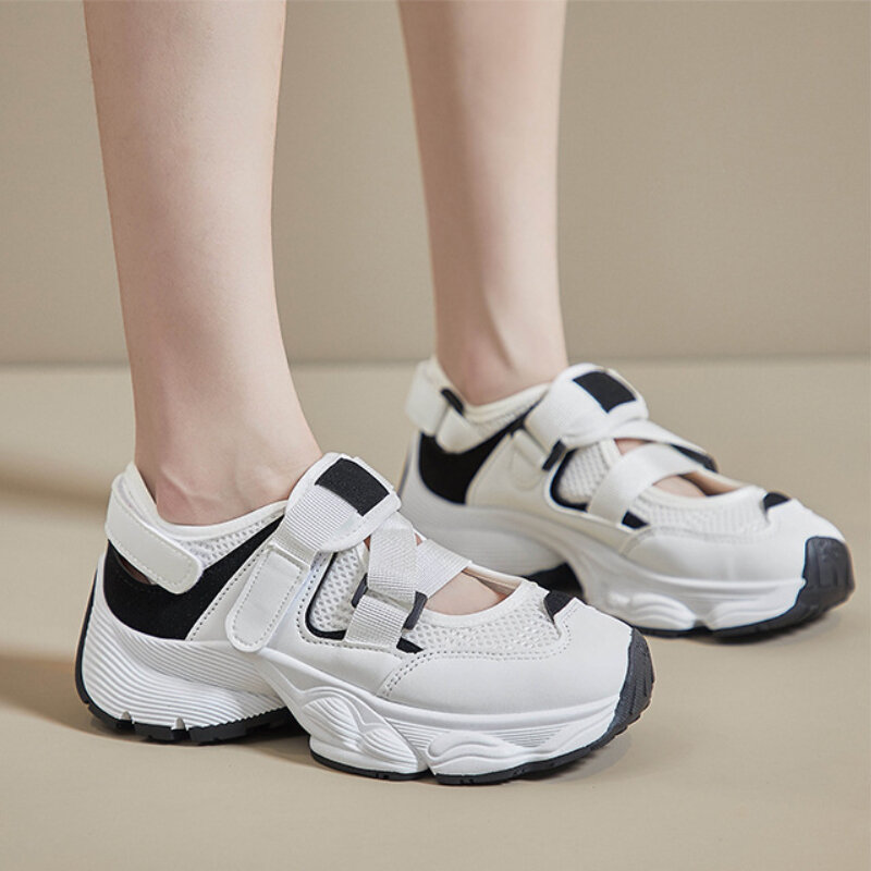 Sandales de sport avec semelle optique rétro respirante pour femme, confortable, mode, été, nouveau, 2023