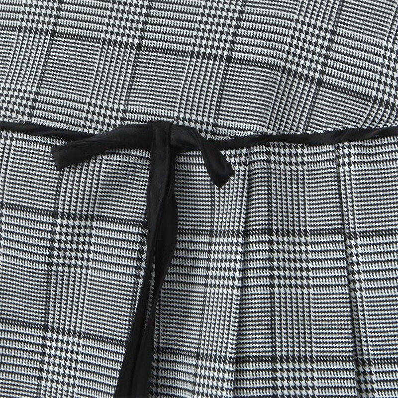 تنورة صغيرة منقوشة للنساء من Keyanketian ، سحاب جانبي ، ارتفاع منخفض على شكل خط ، بنطلون تنورة حلوة نحيفة ، زخرفة القوس ، الإطلاق الجديد ، Y2K ،