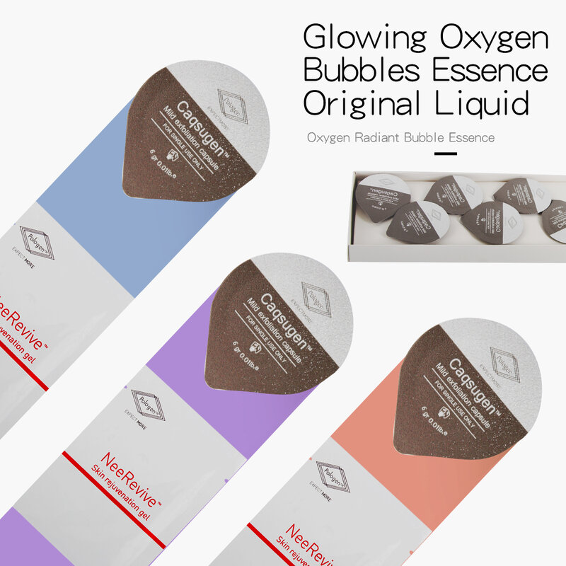 Kit perawatan gelembung oksigen Co2, Glowskin Capsule pods Kit hijau Glowskin Kit peremajaan kulit wajah
