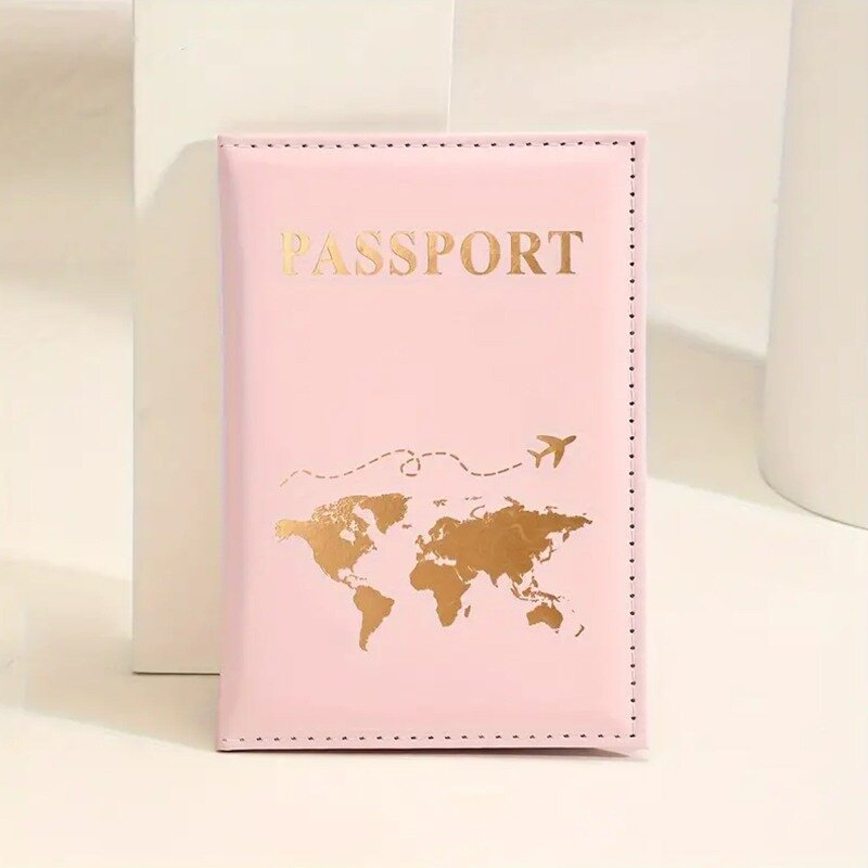 1PCS Passport Cover Bag for Women Men Pu Leathaer Fashion Travel Passport Holder Case ID Name Business Cards Protector Pouch