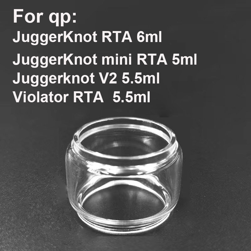 Tubos de vidrio de burbujas para qp JuggerKnot RTA JuggerKnot mini RTA 5ml Juggerknot V2 5,5 ml violador RTA Tanque de vidrio Mini taza de vidrio 5 piezas