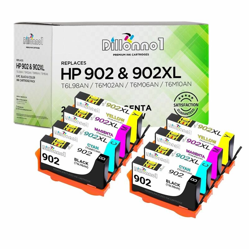Cartouches d'encre pour HP Officejet Pro 902 902 6960 XL, 8 paquets, 6968 6970 6975 6978