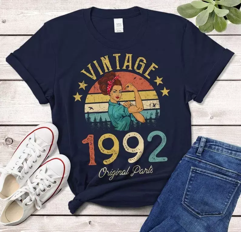 Vintage 1992 T-Shirt Made in 1992 31th birthday years old Gift for Girl Wife Mom 30th birthday idea 30 Retro Classic Tshirt y2k