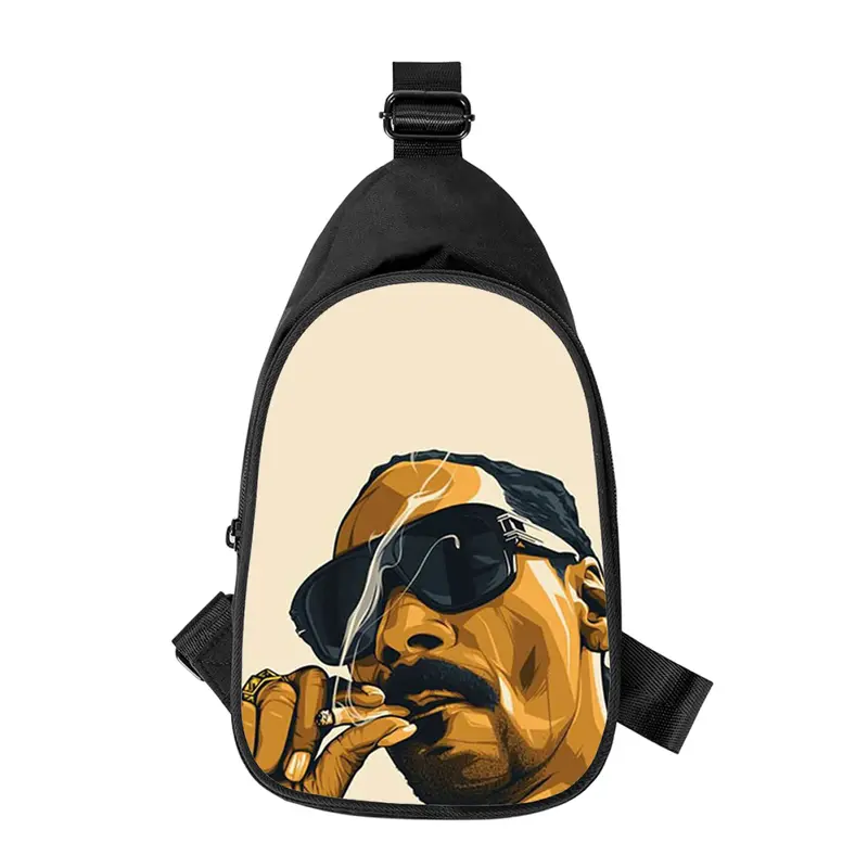 RAP Dogg-Sac de poitrine imprimé en 3D pour hommes et femmes, sac à bandoulière alertes onale, sac de taille d'école pour mari, sac de poitrine masculin, nouveau