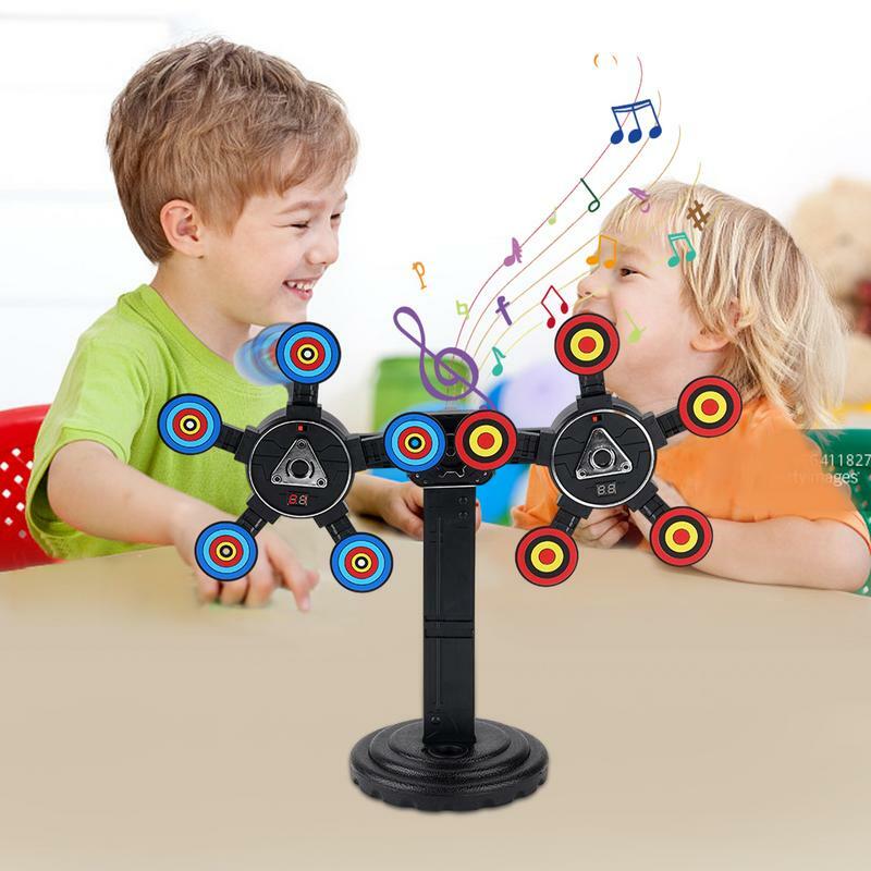 Objetivo de puntuación electrónico giratorio móvil, juguete de práctica para niños, adolescentes, niños y niñas con sonido dinámico