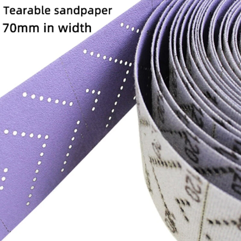 ม้วนผ้าสำหรับบดด้วยมือ70mm12m กระดาษทรายที่บดด้วยมือเหมาะสำหรับเครื่องขัดสี่เหลี่ยม mrika