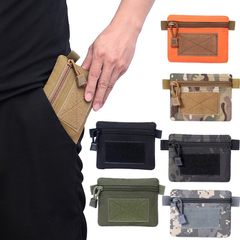 Tactical EDC Pouch EDC Organizer Mini Tool Pouch per coltello/penna tattica/carta portamonete tascabile sottile da uomo per il trasporto quotidiano