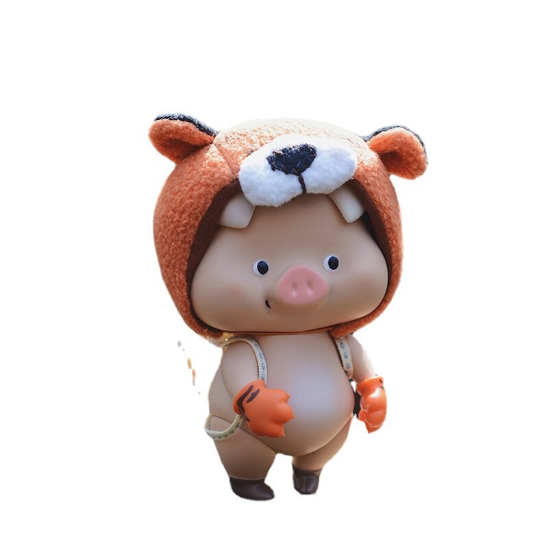 Popo Hushan Pig-figuras de acción de Anime para niños, juguetes y pasatiempos de colección de animales, modelo Kawaii, regalo de Navidad