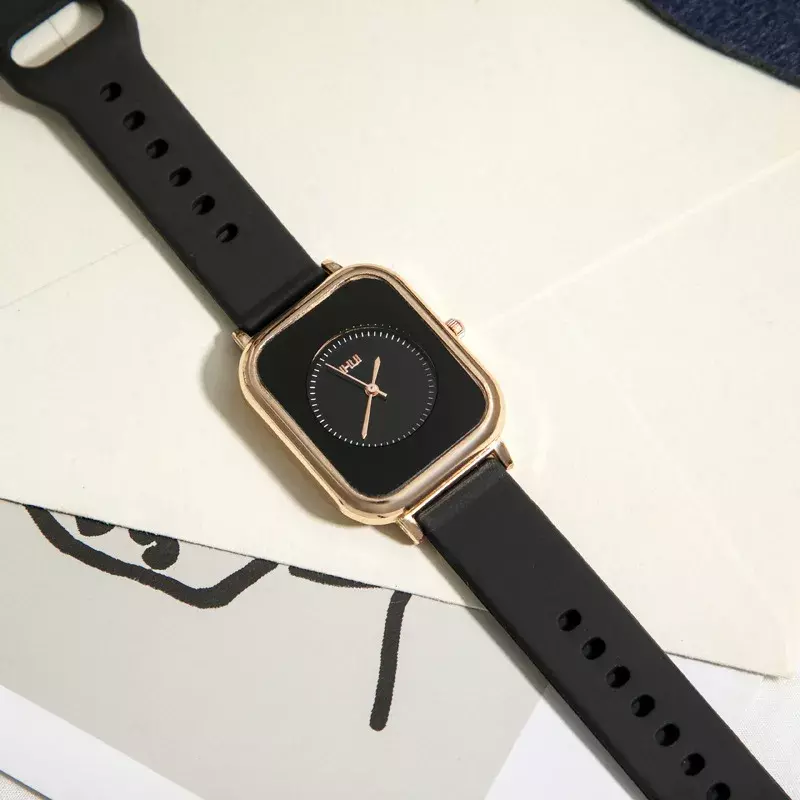 Zegarek dla kobiet na co dzień sportowe różowe zegarki silikonowe paski prostokątne zegarki kwarcowe damskie Reloj Mujer часы