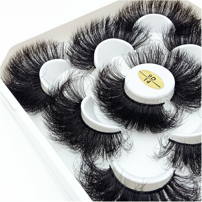 New 5Pairs 15-25mm 3D Mink Lashes Wholesales Natural False Eyelashes,Extension eyelashes wholesale bulk