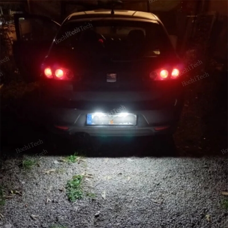 Lampu pelat nomor LED bebas kesalahan lampu pelat lisensi untuk tempat duduk Altea 2005-2009 Arosa Cordoba 6K 6L Leon 1M Toledo 5P Ibiza 6L