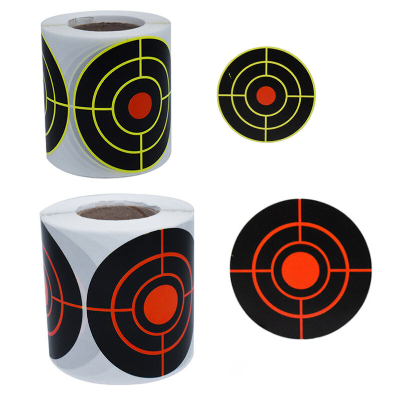 250 200 100 Pcs/Roll Yellow Red Shooting Exercises Splatter Target Stickers 3Inch Set Shooting Target Training Supplies Sticker
