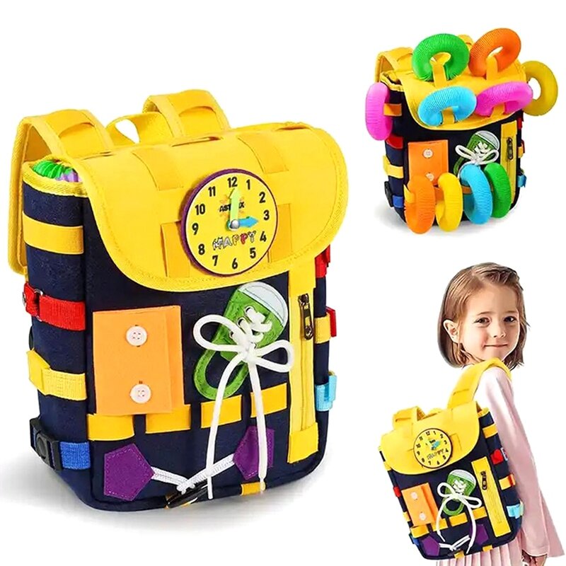 DIY Felt School Bag para Crianças, Presente de Natal, Mochila, Tamanho 11 Polegada H X 9 Polegada L X 3.9 Polegada, W