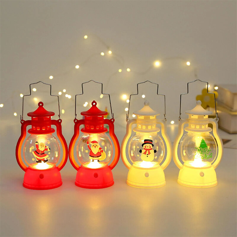 Lampu LED, lampu lentera LED, dekorasi Selamat Natal, lampu Natal Sinterklas, untuk rumah 2023, Navidad, hadiah Tahun Baru