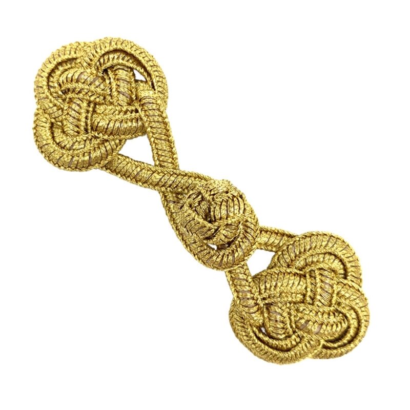 Fil d'or boutons chinois fermeture noeud attache couture à main fleur Cheongsam bouton bricolage chemise Cheongsam vêtements