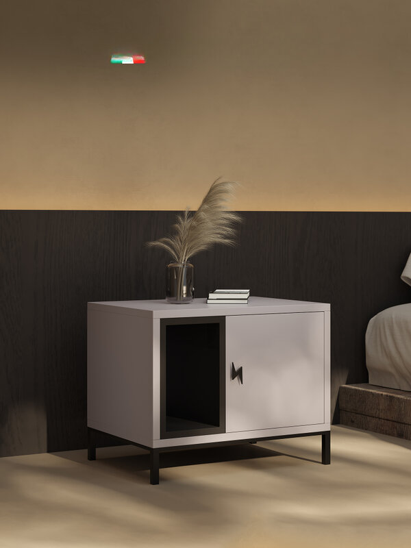 Minimalist Bedside Table Light Luxury Modern Small Apartment Solid Wood Cabinet High Sense Bedside Storage Cabinet