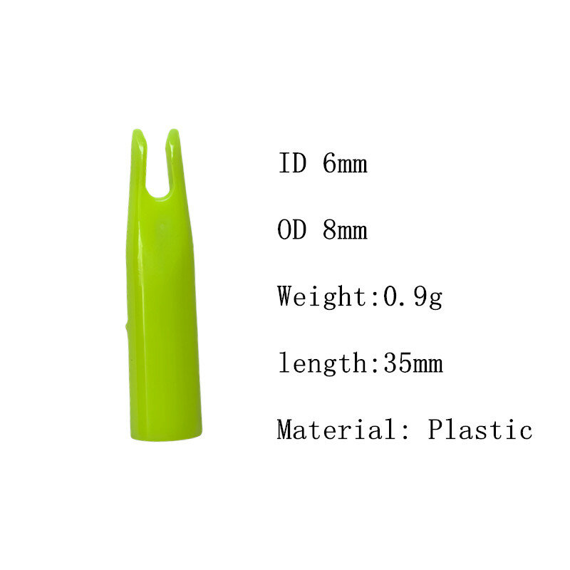 プラスチック製のグラスファイバーバルブ,直径6mm,長さ7mm,長さ8mm,シャフト,50個