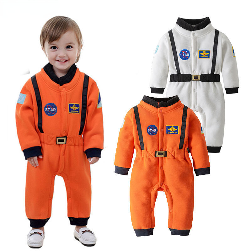 New Astronaut Costume Space Suit Rompers for Baby Boys Toddler Infant Halloween Christmas Birthday Party Cosplay Fancy Dress