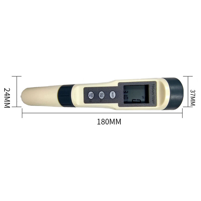 ปากกาทดสอบน้ำสำหรับการทดสอบ TDS-PH-TEMP ปากกาทดสอบความน่าเชื่อถือแบบพกพาสำหรับคุณภาพน้ำดื่ม