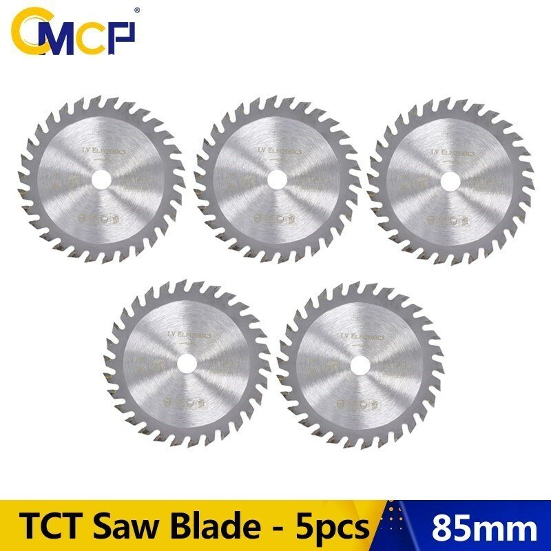 CMCP 5 Buah 85Mm TCT Saw Blade 24/30/36T Mini Circular Saw Blade Carbide Tipped Cutting Disc untuk Alat Pertukangan