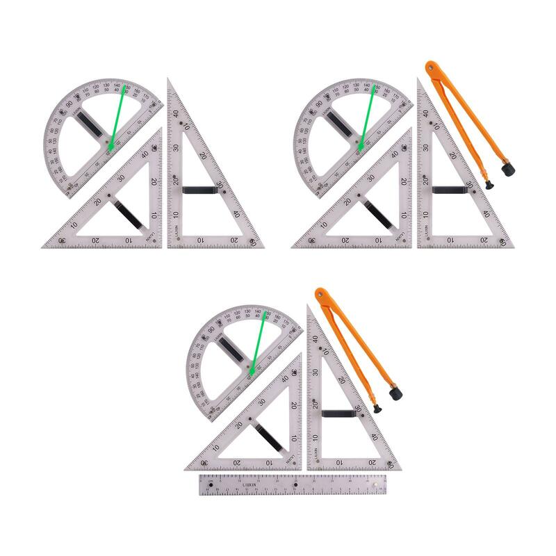 Duża linijka do matematyki geometrii zestaw narzędzi do geometrii narzędzie do nauczania narzędzie do rysowania dla nauczycieli białej tablicy inżynieria w klasie
