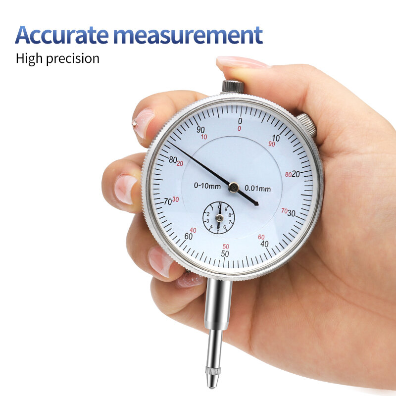 Czujnik zegarowy wskaźnik pomiarowy 0-10mm precyzyjny Test koncentryczności rozdzielczości 0.01