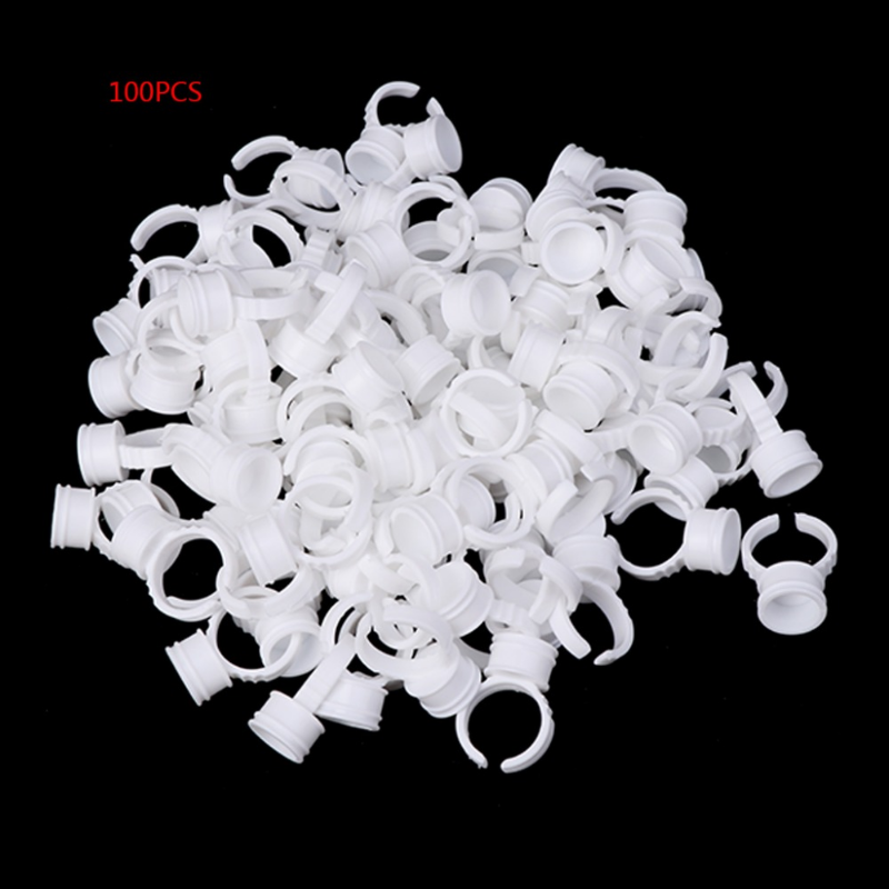 100Pcs Disposable Permanent Makeup Ring No Divider Tattoo Ink Pigment Holder Cup Size S/M/L