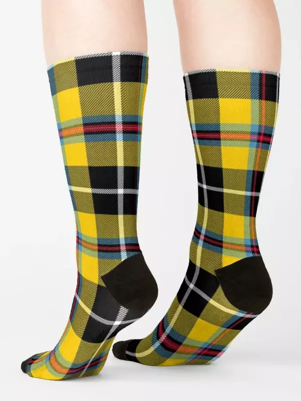 Calcetines de fútbol antideslizantes para hombre y mujer, medias de tartán, Cornish