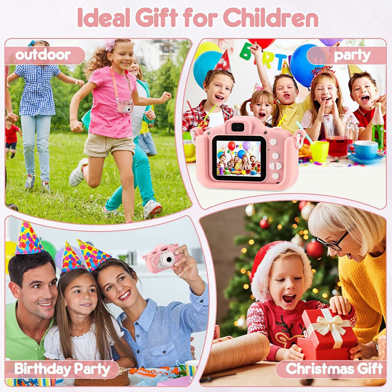 Kinder Kamera Selfie 1080p HD-Bildschirm Dual-Kamera für Kinder Outdoor-Spielzeug Geburtstags geschenke Camara Fotos Infantil Juguetes Niñas