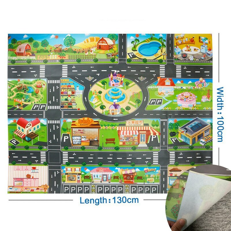 Giocattoli modello per bambini Set completo di 95 modelli di giocattoli cognitivi stradali per ostacoli al traffico parcheggio segnaletica stradale puntelli di simulazione