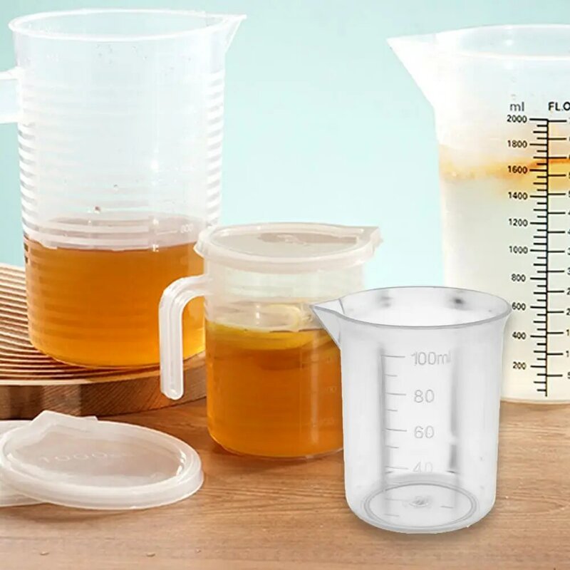 透明なプラスチック製の温度測定カップ,液体容器,エポキシ樹脂,シリコンメイキングツール,100 ml