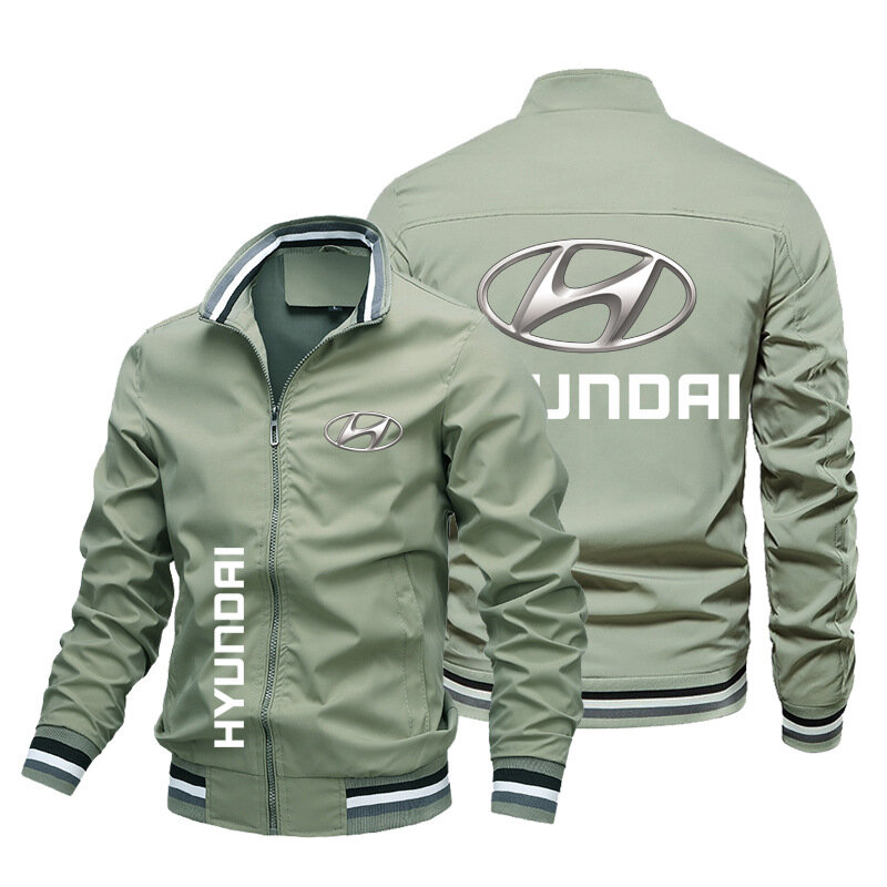Новая повседневная куртка, современная куртка с логотипом гоночного автомобиля, модная повседневная тонкая мужская куртка на молнии большого размера