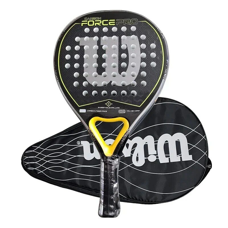 Raket tenis Padel profesional baru 2024, peralatan olahraga luar ruangan raket wajah lembut serat karbon EVA
