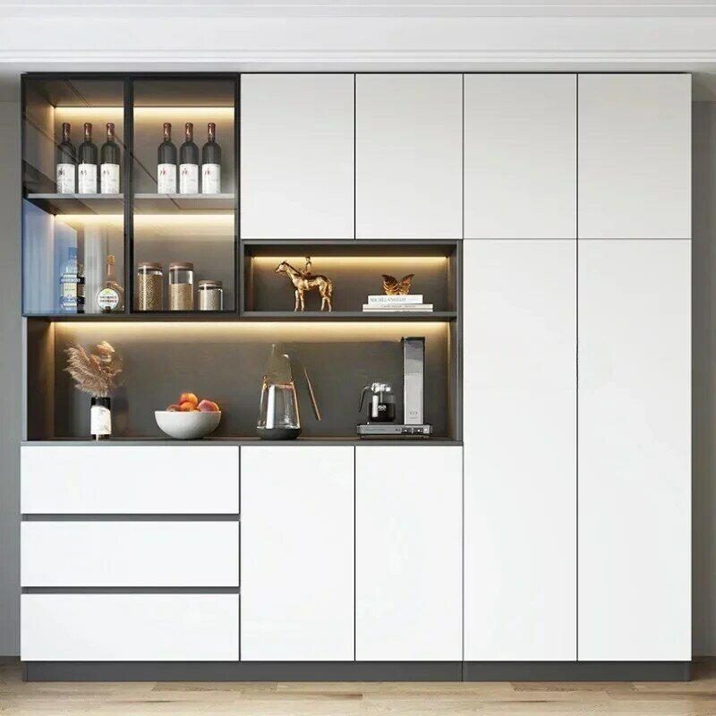 Wooden Wall Wine Cabinet Living Room Modern Simplicity High Wine Cabinet Home Storage  Vino Restaurant Furniture