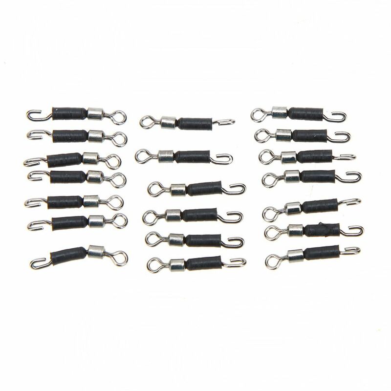 20Pcs/lot High Quality Tackle Accessories New Fast Link Rolling Connector Line clip  8 Word Ring Fishing Swivels Snap