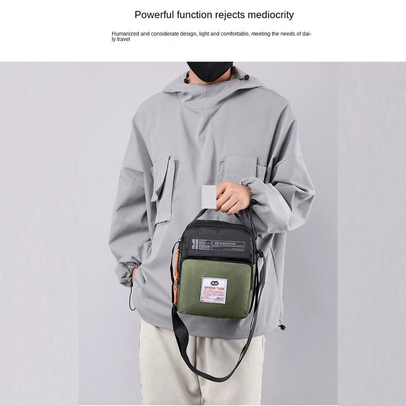 6 Colors Men Chest Bag Fashion Waterproof Oxford Cloth Waist Bag Multifunctional Large Capacity Sports Chest Bag Unisex