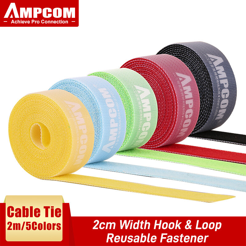 5 ม้วน Hook - and - Loop Nylon สายลวด Winder Clip/Tie Organizer/สี 10 m สำหรับ iPhone Samsung สาย USB