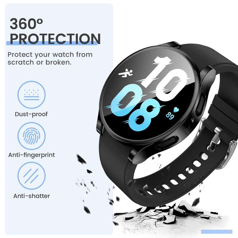 TPU Case for Samsung Galaxy watch 6 5 44mm 40mm Plated Screen protector all-around bumper Shell Galaxy watch 4 40 mm 44 mm cover