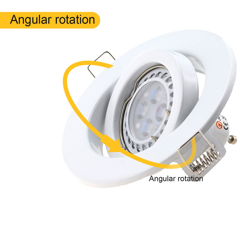 2 uds. Luz descendente redonda ajustable de alta calidad bombilla LED reemplazable GU10 MR16 accesorios foco de techo empotrado accesorio de Marco