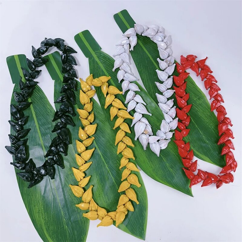 50 pezzi all'ingrosso Red Ula Fala collana realizzata con Pandanus Fruit una tradizionale collana samoana collana del pacifico Laufala
