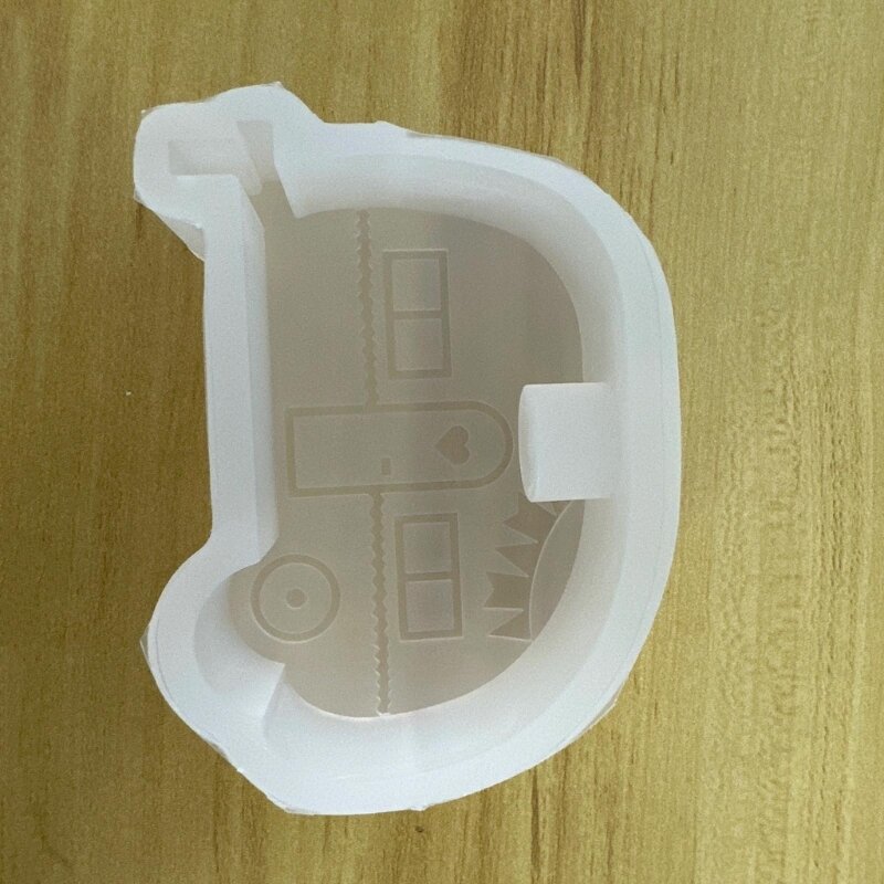 3D Candlestick Silicone Mold Bus Shaped Base Molds Plaster Cement Holder Mould Home Decorations Moulds